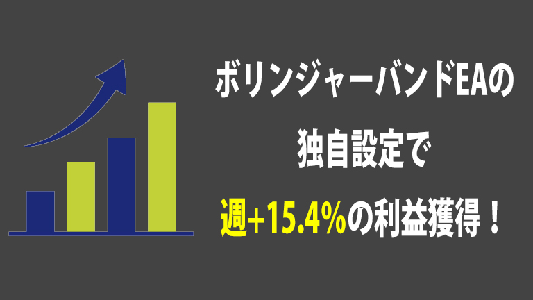 ボリンジャーバンドEAの独自設定で週+15.4％の利益獲得！